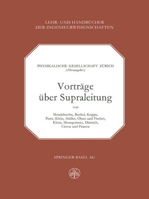 cover image of Vorträge über Supraleitung